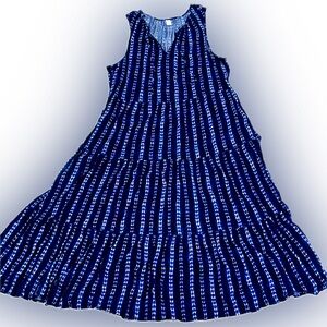 Old Navy Large Blue Boho Tie Dye Maxi Dress Women’s